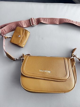 Umhängetasche Valentini Collection senf mit Pochette