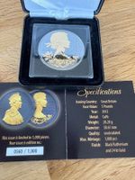 Rare 24 karat Gold finish 2012 Black Ruthenium 5 Pounds Coin
