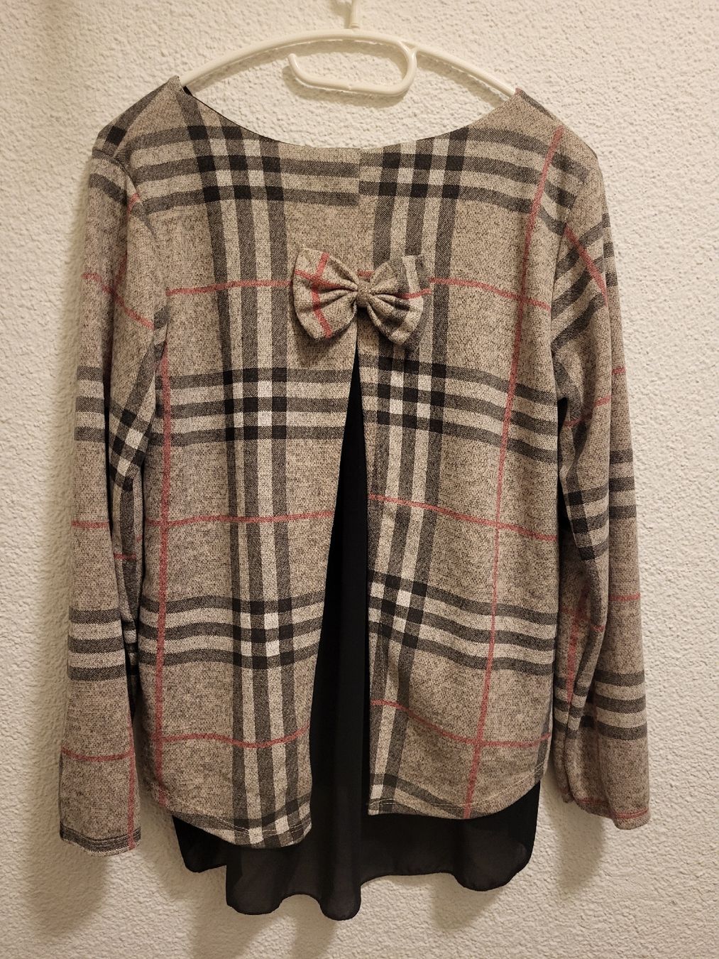 Camicette: Kariertes Herbst-Langarmshirt mit Chiffon, Grösse M – Nuovo (secondo la descrizione) da Winterthur venduto da rab_tr8n 2