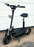 Klappbarer Elektro Scooter 500W schwarz mit abnehmbaren Sitz