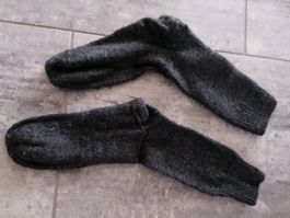 Wollsocken dunkelgrau ca. Gr. 40