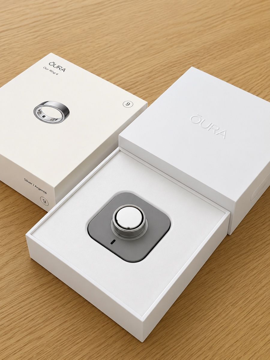 Oura Anelli: Oura Ring Gen 4 Silver Size 9 With Charger – Nuovo e nell'imballaggio originale da Lausanne venduto da per_nd75