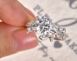 Bague argent avec diamant de moissanite de 2 ct certifié GRA
