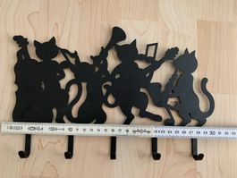Katzen-Kleiderhaken aus Blech
