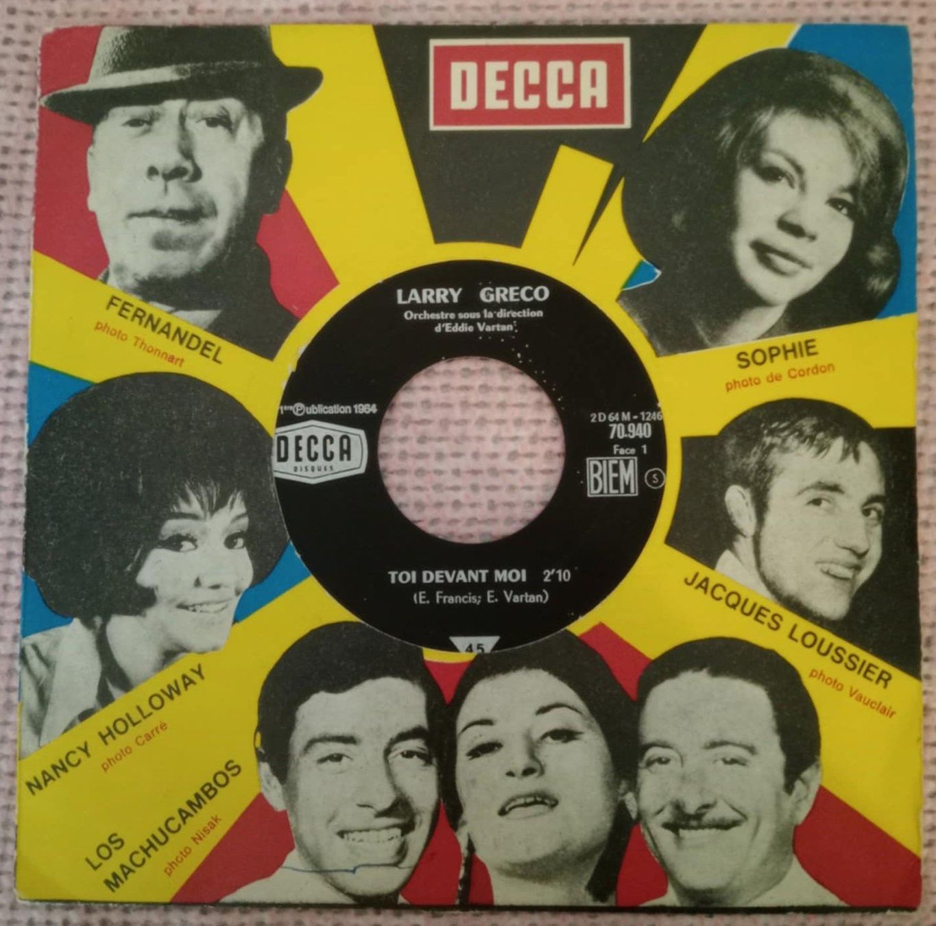 Vinyles: Larry Greco – Toi Devant Moi / Retenez-moi - disque 7" vinyl – D'occasion à Le Locle par borgespatricia