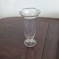 Dekorative Vintage-Glasvase mit Blasenmuster