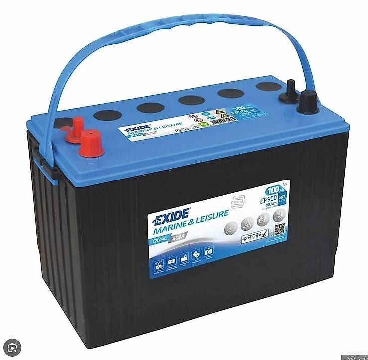 Batterie: Zwei AGM Batterien Exide 100Ah – Usato da Weier im Emmental venduto da cherokee01
