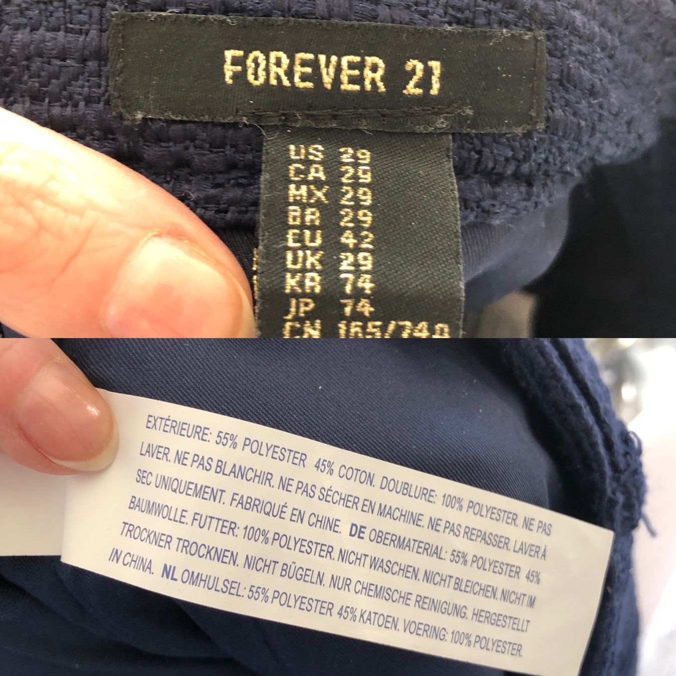 Röcke: Jupe effet jupe short texturée bleu marine Forever 21 – Neu (gemäss Beschreibung) aus Coppet von Vanessamode 9