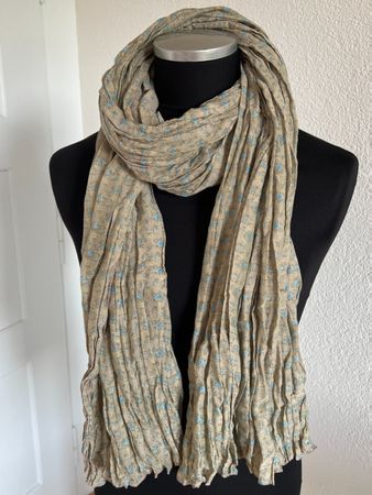 Colora Schal, 27% Seide, Olivgrün, NEU