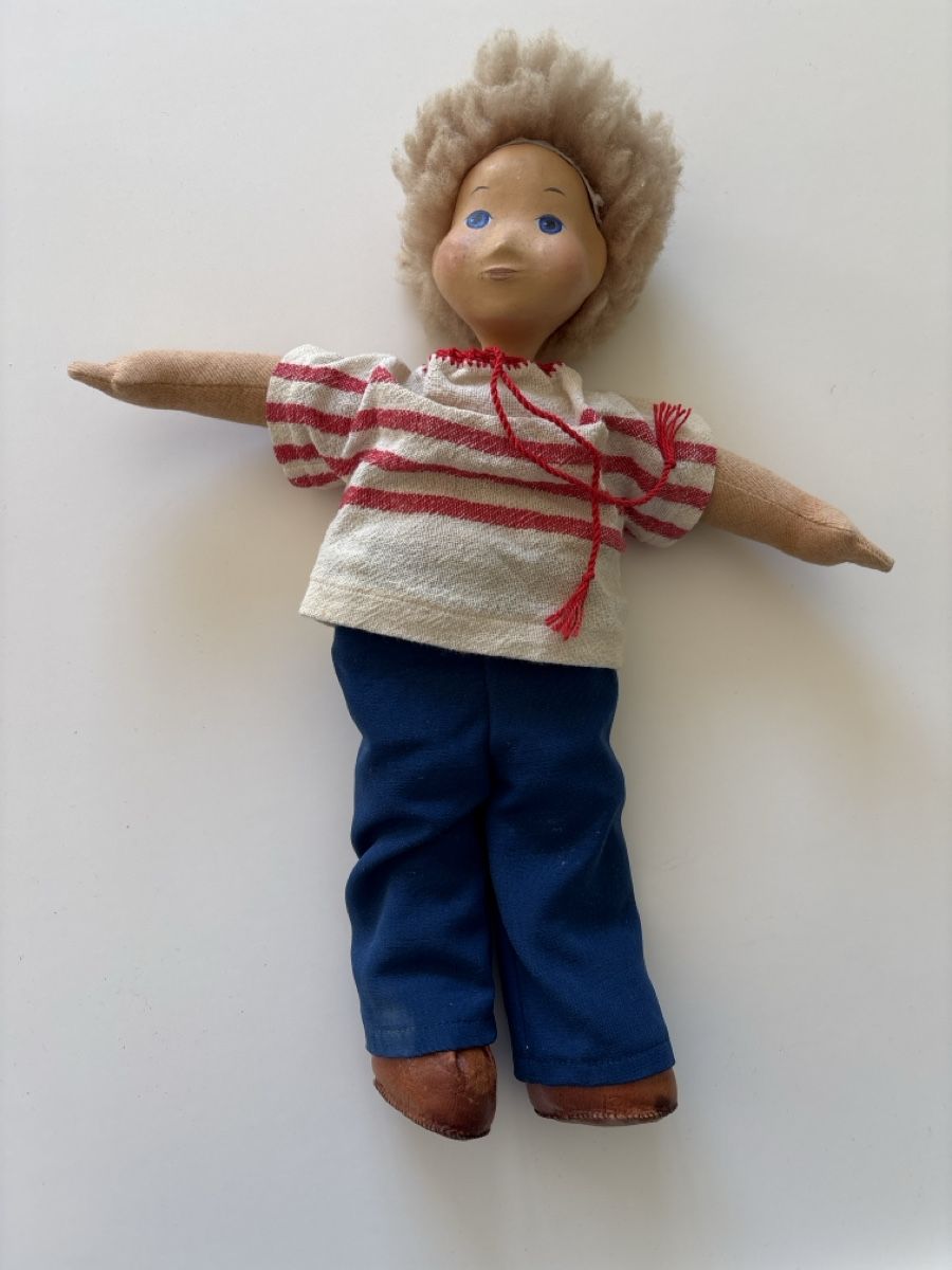 Bambole: Handpuppe Stoffpuppe Bub, kleiner Prinz Figur – Usato da Winterthur venduto da Pulator