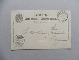 Pfaffnau Luzern LU Post Stempel 1899