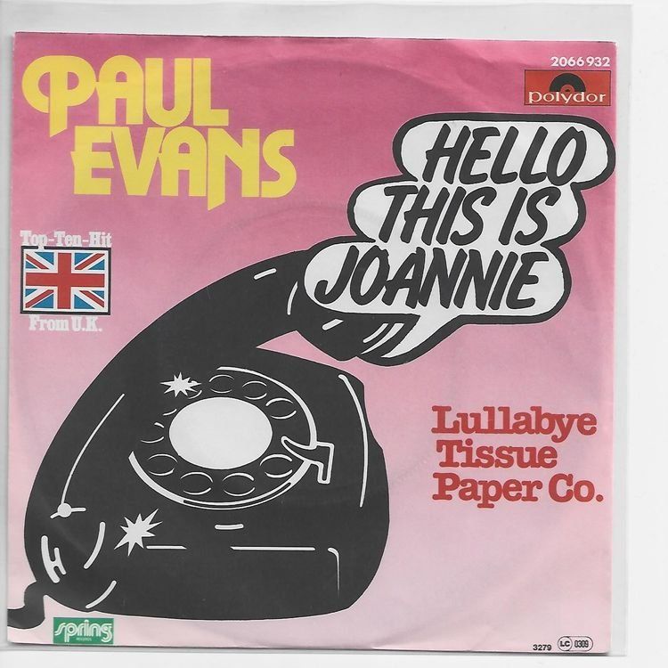 Dischi in vinile: Paul Evans  --  Hello this is Joannie  Single7 – Usato da Oberwil (Dägerlen) venduto da thealbum