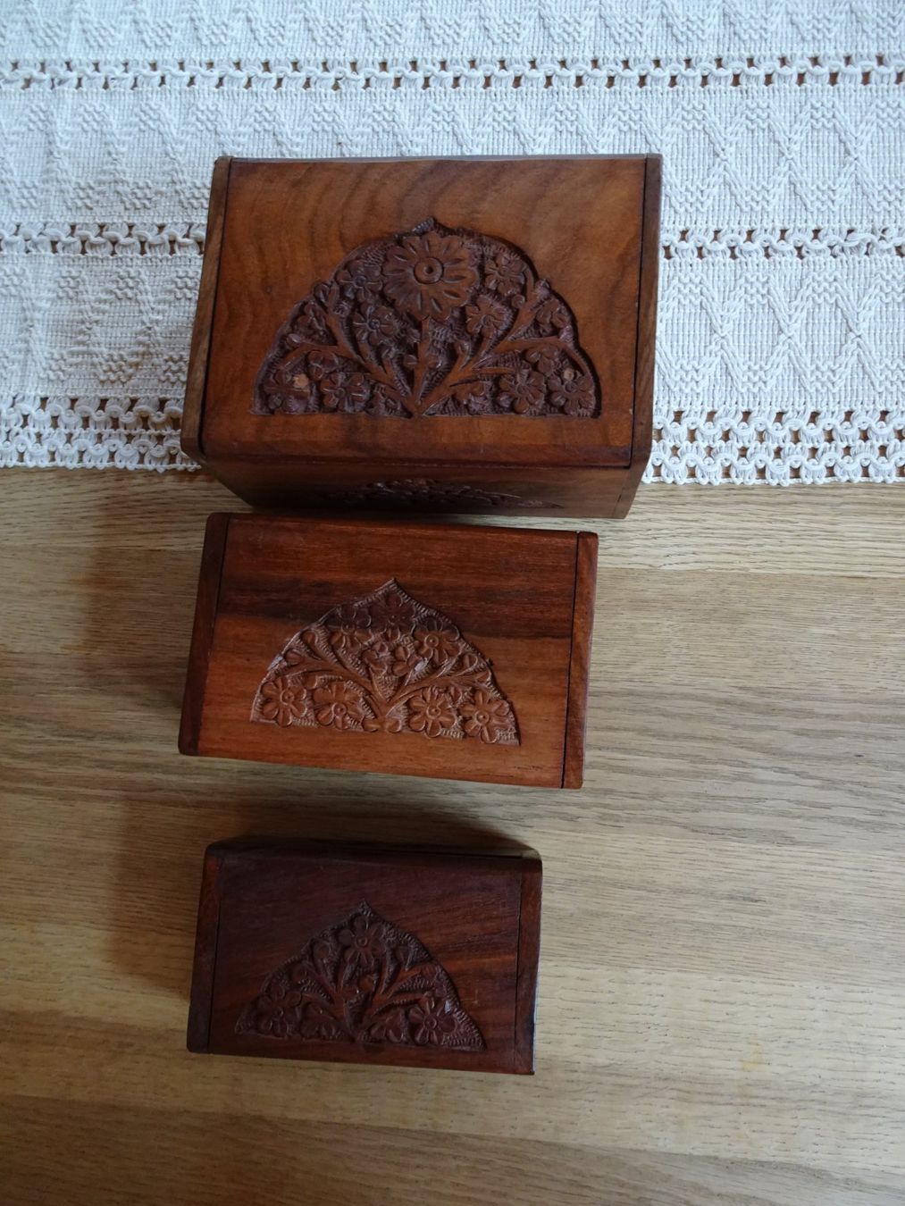 Portagioie: Wunderschöne 3-teilige Holzschatulle - 426280 – Usato da Küssnacht am Rigi venduto da Good4Deckeli 6