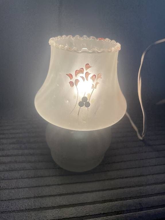 Lampade: Vintage Glaslampe bemalt – Usato da Dübendorf venduto da Aber_trotzdem