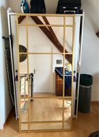 Großer Fensterspiegel / Sprossenspiegel 90 × 190 cm – golden
