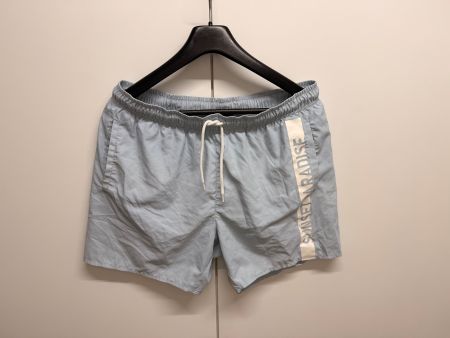 Badehose hellblau mit Aufdruck gebraucht, Gr. L- Top Zustand