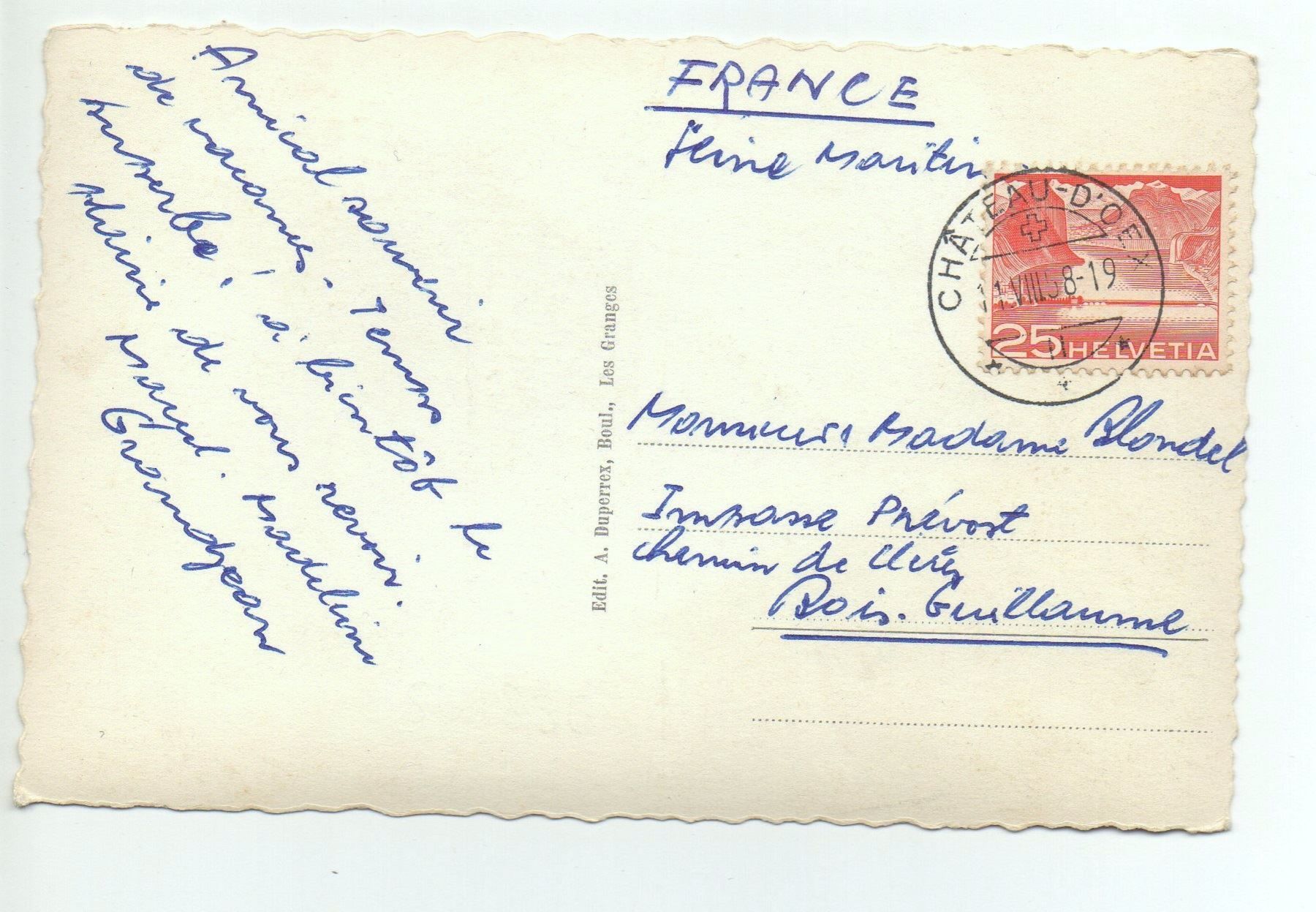 Cartoline postali: GÉRIGNOZ Nr. 6406 – Usato da Jona venduto da philajona 1