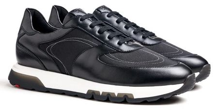 LLOYD Albany Sneaker Herren Schnürschuhe Gr.40 Leder schwarz