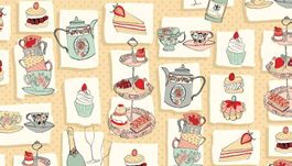 Temptations Cake stand Makower Uk 1m Stoff