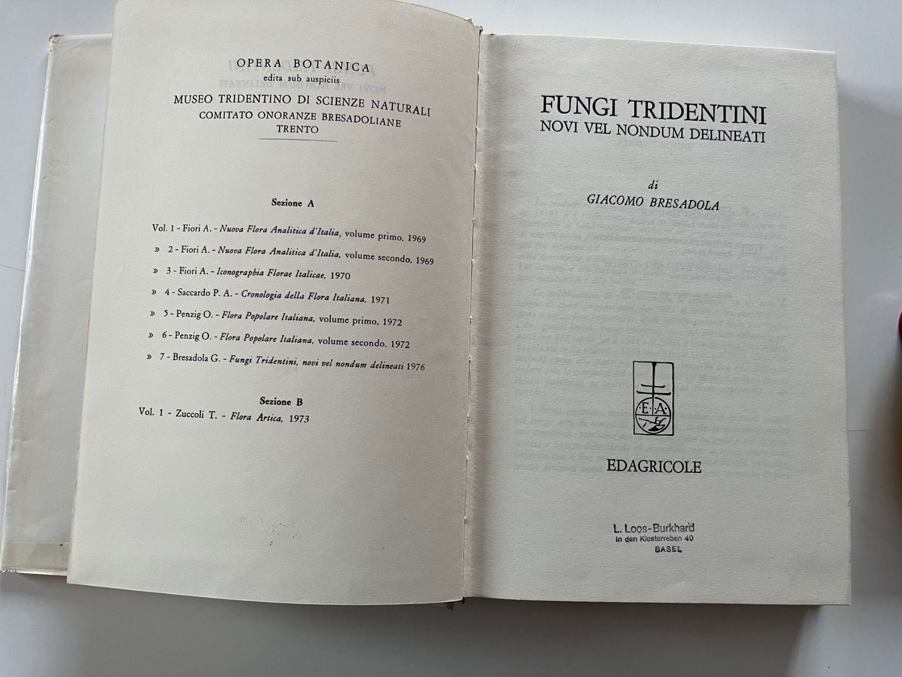 Bücher: Fungi Tridentini Giacomo Bresadola – Gebraucht aus Laufen von Nuria44 2