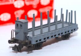 GRAUER NIEDERBORD RUNGENWAGEN DER SBB VON HAG GANZ METALL(C)