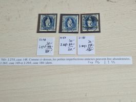 Stehende 70D, 3 St., unterschiedliche Plattenfehler, TOP