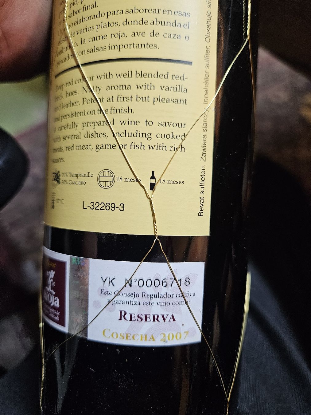 Bevande alcoliche: 4 Flaschen Rotwein Reserva 2007 Terruno   – Nuovo (secondo la descrizione) da Rorschach venduto da TimelessTrading 4