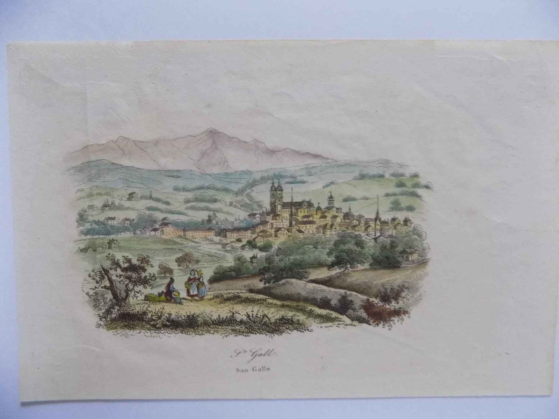 Gravures: St.Gallen koloriert – D'occasion à Risch par Antikfee 1
