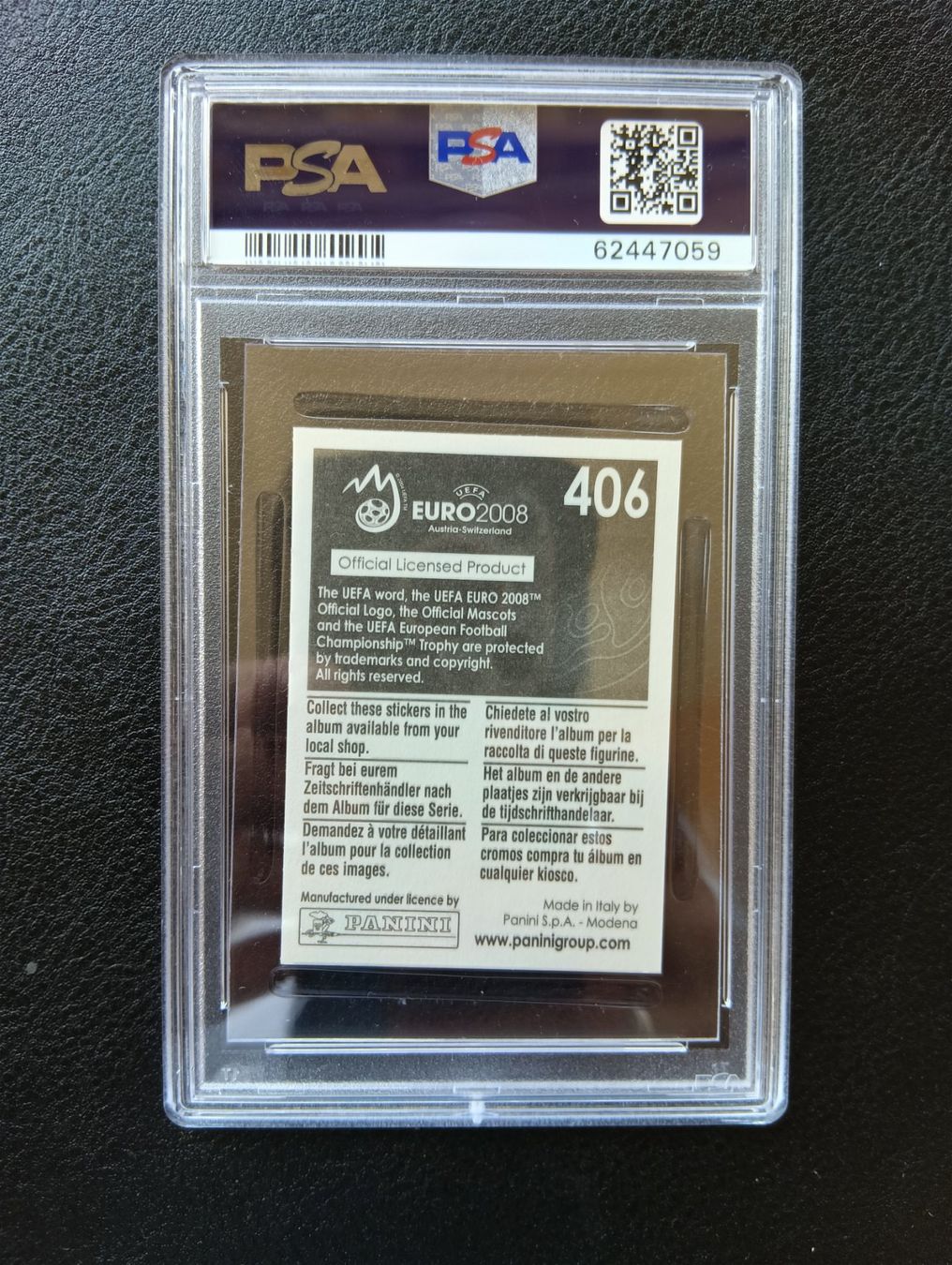 Panini Carte collezionabili: 2008 Panini Zlatan Ibrahimovic PSA 9 #406 – Usato da Steinen venduto da antikesundseltenes 1
