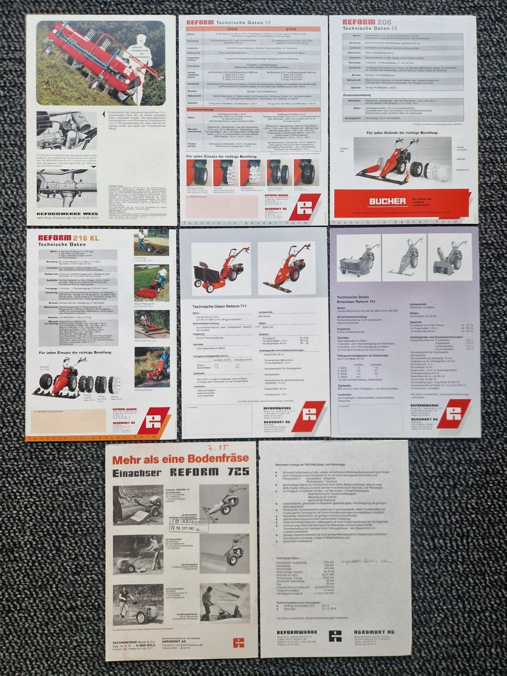 Reform Trattori: 1 Posten Original Reform Prospekte Motormäher / Hacken – Usato da Dürnten venduto da Bachtel84 1