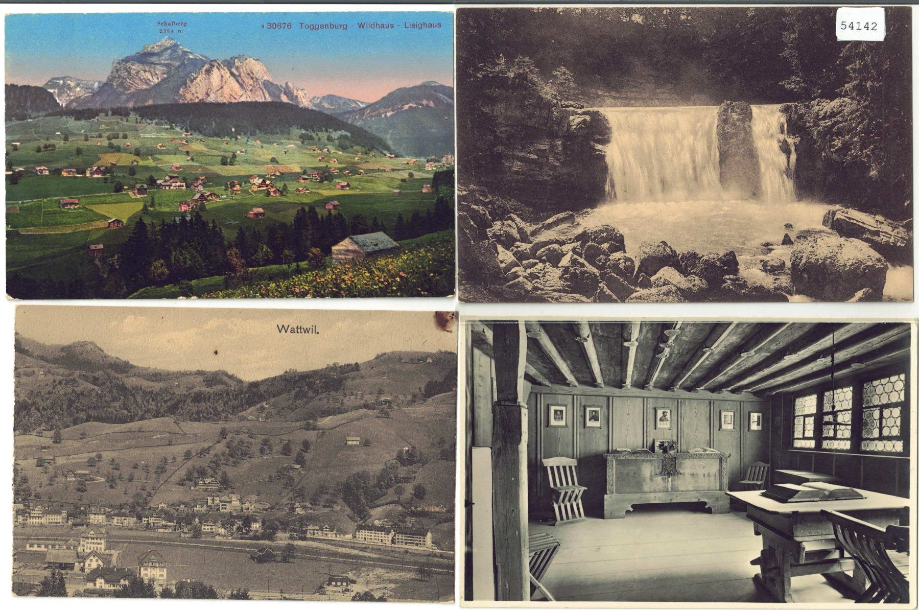 Cartoline postali: 4 AK - Toggenburg – Usato da Ettingen venduto da Kartenplanet