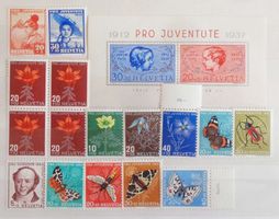 PRO JUVENTUTE: Des timbres neufs * des années 1937 à 1955