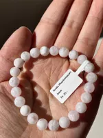 Weißer Phantomquarz Edelstein Armband