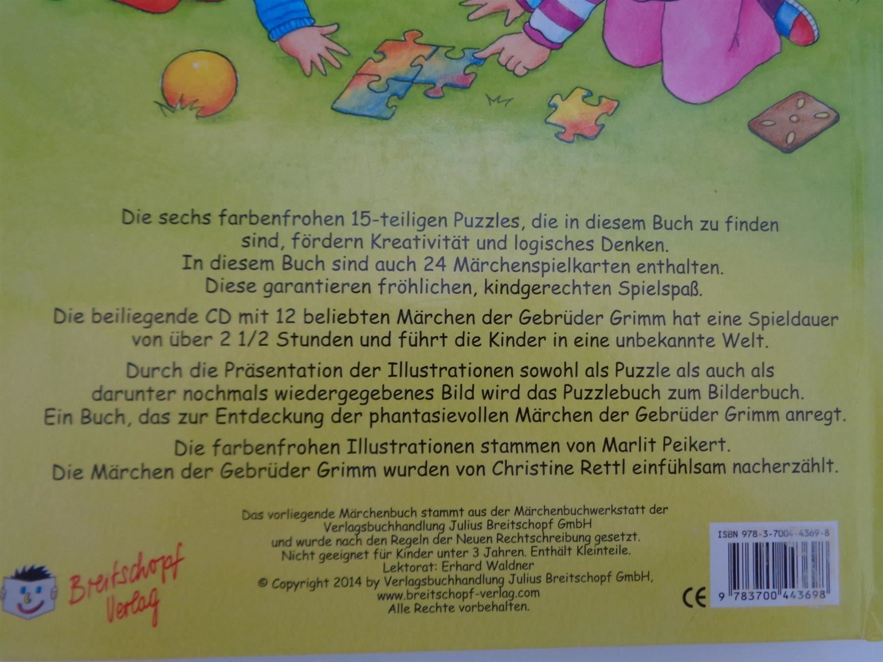 Libri: Mein grosses Märchen-Puzzlebuch – Usato da Chur venduto da omonia 7