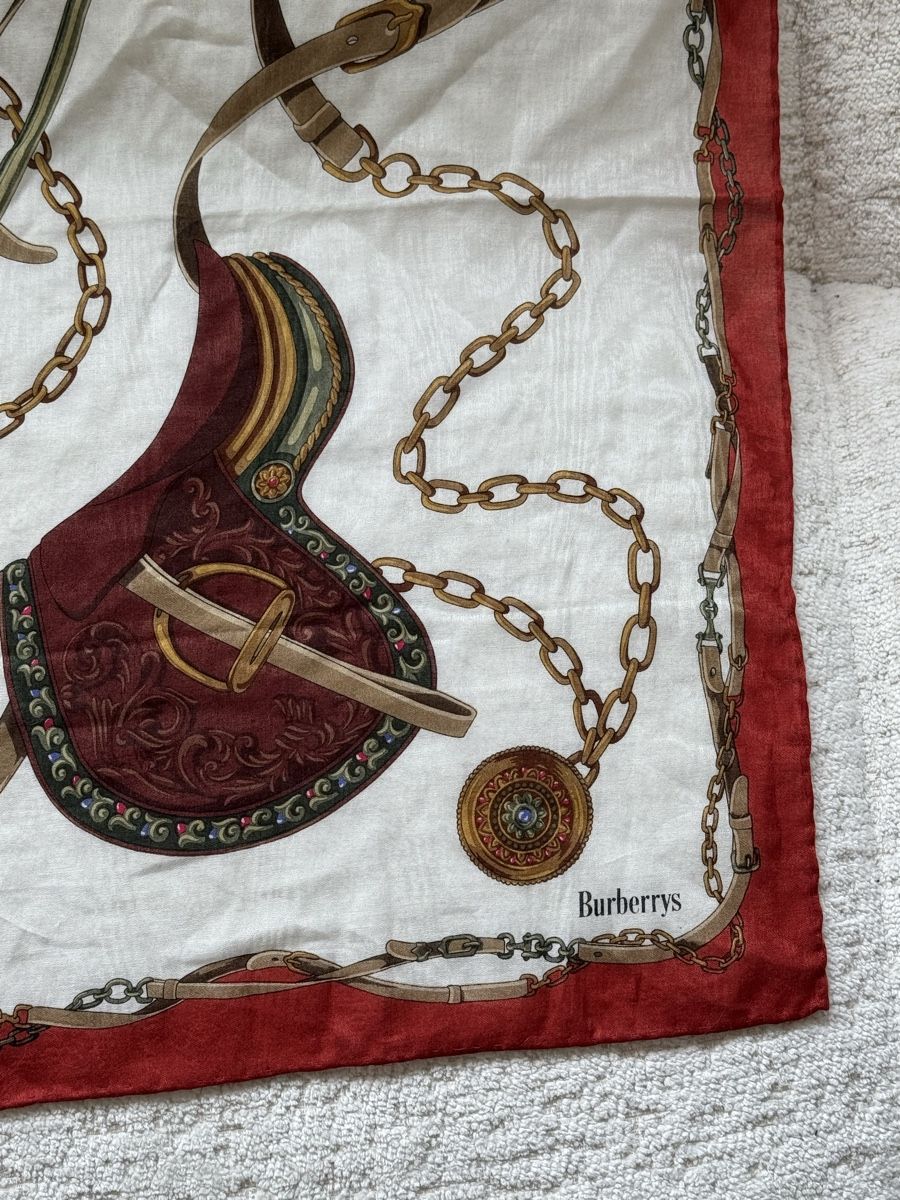 Burberry Foulard & Sciarpe: Vintage Burberrys Equestrian Halstuch – Usato da Zürich venduto da di_archive 7