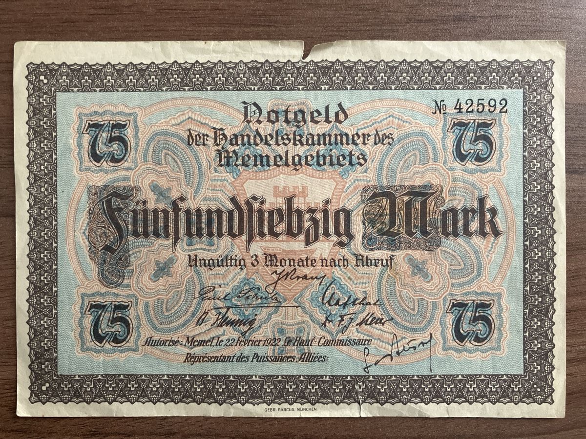Banconote: 75 Mark Notgeld Banknote - Collectible – Difettoso da Wettingen venduto da BAG4478