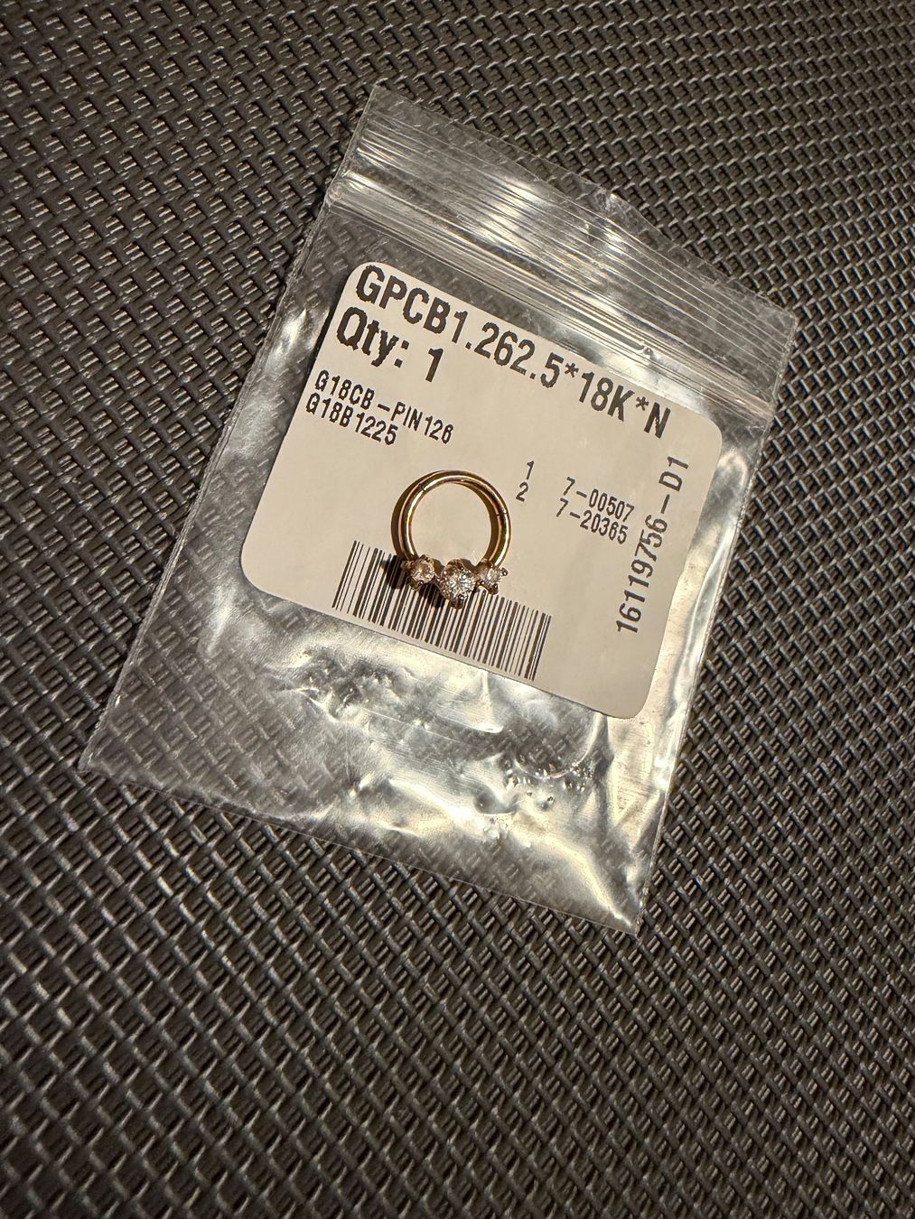 Piercingschmuck: Piercing Ring Septum mit Stein Durchmesser 1.2mm rose – Neu (gemäss Beschreibung) aus Schaan von Annatina24 3