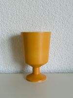 Keramik-Kelch / Becher mit Fuss aus Japan (orange) -NEU-