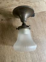 Jugendstil Deckenlampe mit Opal Glas