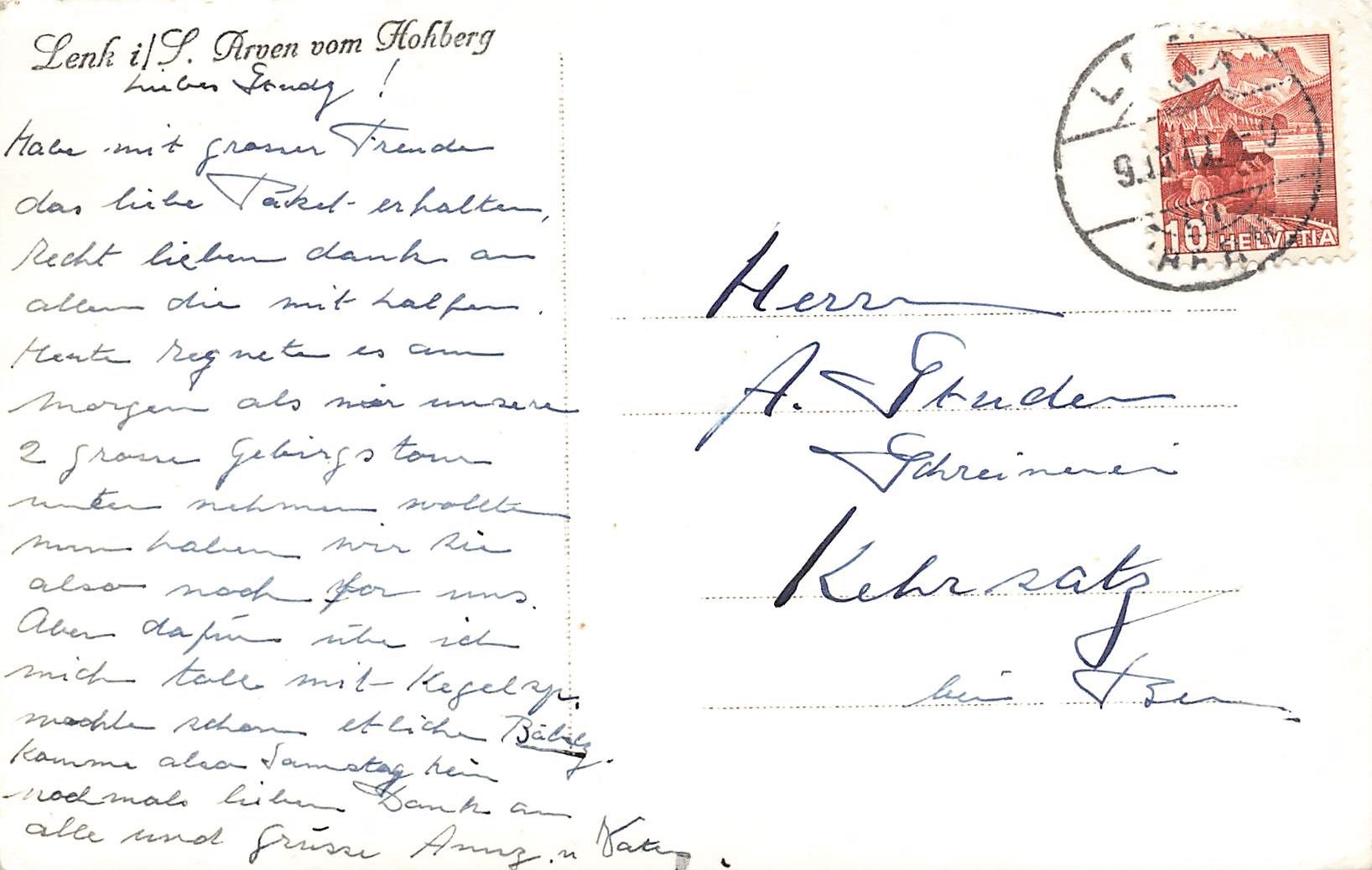 Cartoline postali: Lenk arven vom hohberg – Usato da Biasca venduto da Blenio71 1
