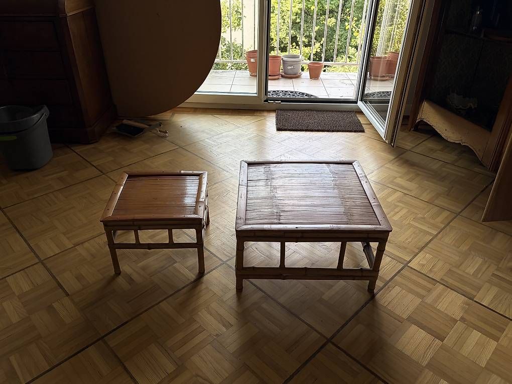 Tables: Tables basses en bamboo – D'occasion à Cully par art_6l9y 1