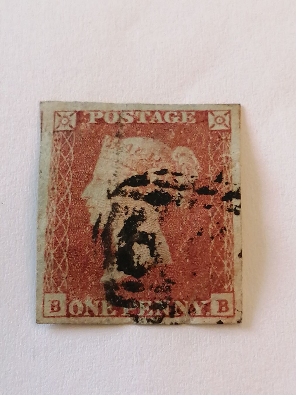 Alle Briefmarken: One Penny Red 1841  – Gebraucht aus Happerswil von tschergi