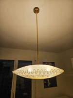 Vintage Deckenlampe, Leuchte, Glas, Messing, 30er Jahre