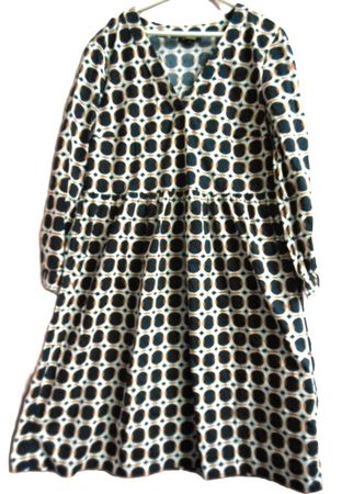 Gr. 34 more&more schönes Kleid blau beige weiss  BLICKFANG