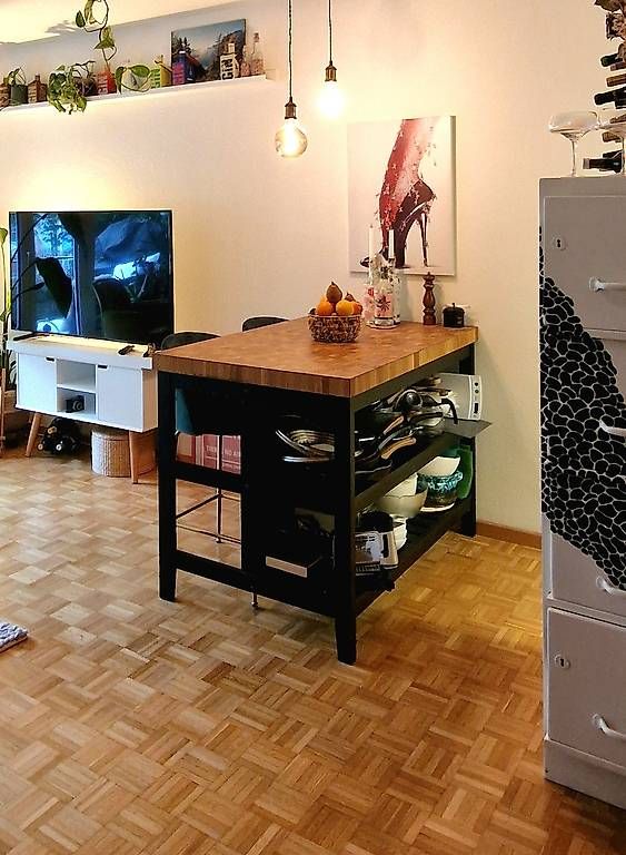 Cuisines complètes: Kücheninsel VADHOLMA IKEA Eiche/Schwarz 126X79X90CM – D'occasion à Baden par milistar