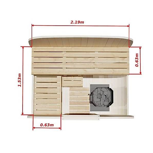 Sauna & Accessori: Fasssauna 1.7 m - Quadratisch / 00097 – Usato da St. Gallen venduto da Spa_at_Home911 8