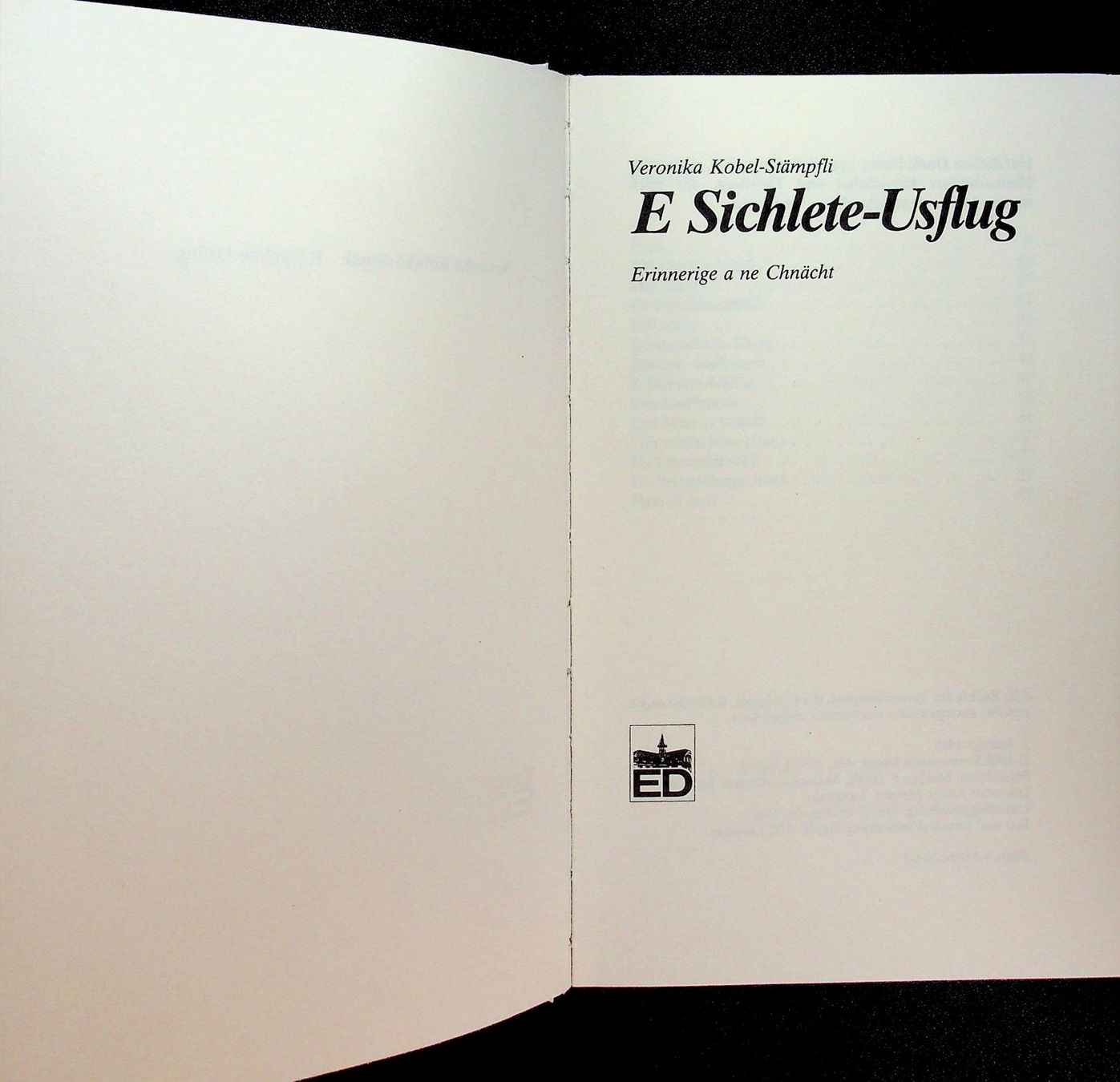 Libri: V. Kobel Stämpfli E Sichlete-Usflug Dialekt – Usato da Reitnau venduto da Zaomir 2