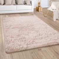 Teppich Shaggy Pastellbeige