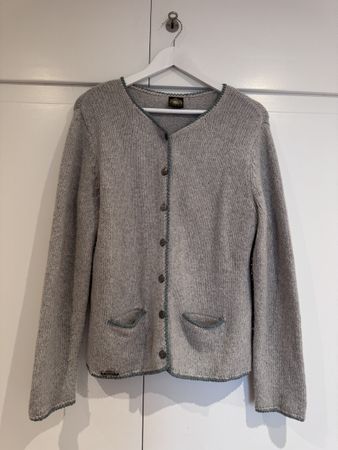 Strickjacke Tracht Hammerschmid grau Wolle