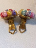 Antike Muschel Ohrclips, Made in Italy, ca 1930